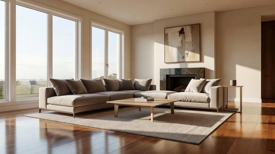 A spotless living room